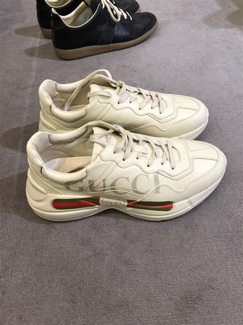 gucci rhyton sneakers used.